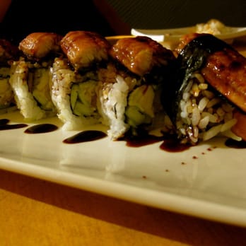 Blue Fish - dragon roll ($13.95) - Sushi Bars Near Me - Montrose, California Blue Fish - dragon roll ($13.95) - Sushi Bars Near Me - Montrose, California