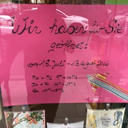 Wundertüte - Öffnungszeiten Sommer 2016