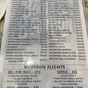 Boots & Bourbon - Bourbon Menu - Whiskey Bars Near Me - Greensboro, North Carolina