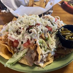 La DAMA Mexican Restaurant & Bar - Macho Nacho - Chicken  Extra Jalapeño's on side. (Fresh isn't offered only canned)