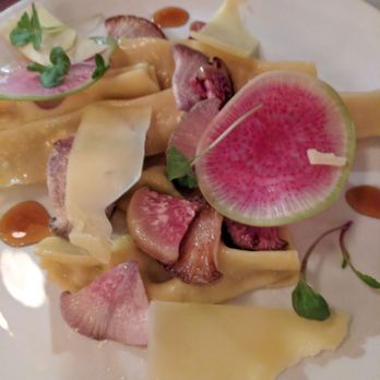 The Vandal - scarpinocc, ricotta, fines herbs, beurre monte, radish, verjus - Wine Bars Near Me - Pittsburgh, Pennsylvania