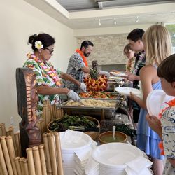 Hawaiian Luau OC - Buffet of the Hawaiian food and two servers