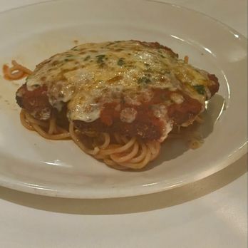 Spaghettini - Chicken Parmesan with house made pasta and marinara sauce - Italian Near Me - Seal Beach, California
