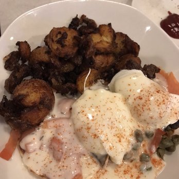 Matchbox Diner & Drinks - Eggs Benedict - BYO with gravlox - New American Near Me - Grand Rapids, Michigan