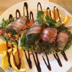 Brauhaus am Kloster - Ziegenkäse mit Mangold in Speckröllchen. Ein Gedicht