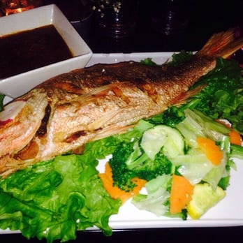 Am Thai Bistro - The red snapper ( it was ok missing some taste ) and its $22 - Thai Near Me - Brooklyn, New York