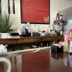 Bella’s Cafe - Menu behind the counter.
