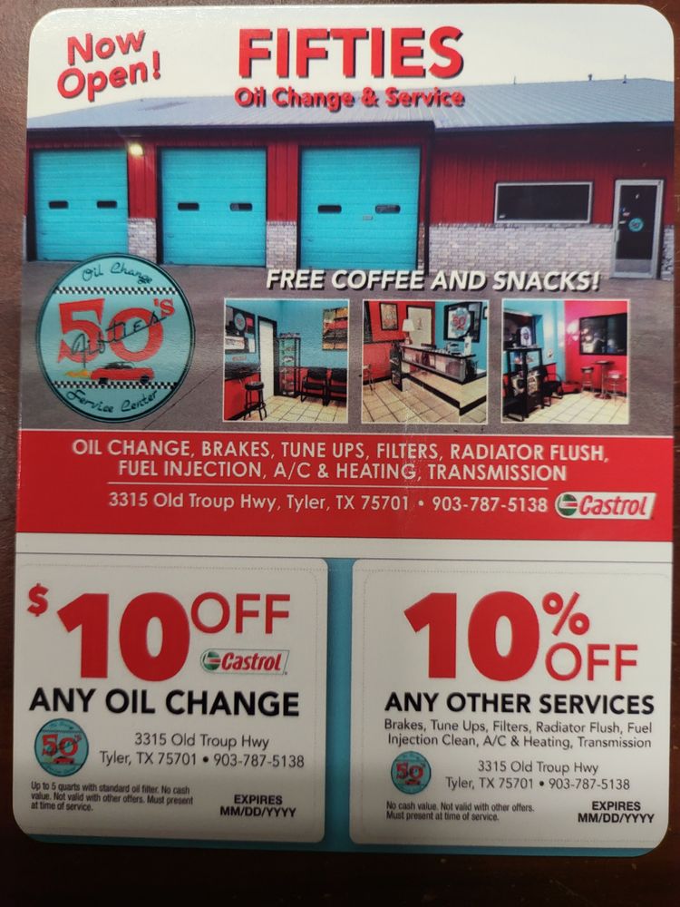 FIFTIES OIL CHANGE AND SERVICE CENTER Updated September 2024