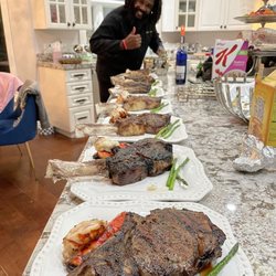 Chef Marckende Pierre - Chef Pierre plating up our delicious dinner.