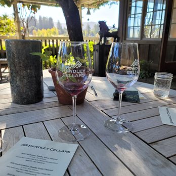Handley Cellars - Enjoying a wine tasting on a beautiful afternoon - Wineries Near Me - Philo, California