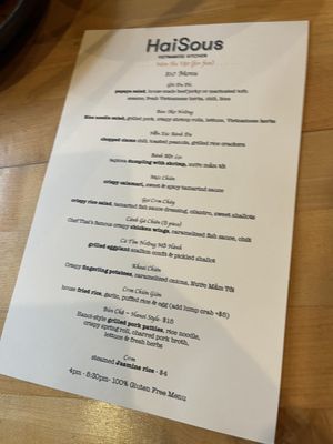 Menu photo 2 HaiSous Vietnamese Kitchen Chicago, IL