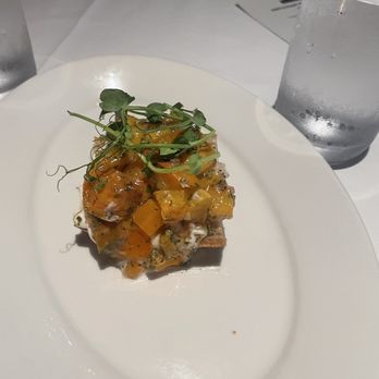 The Frog & The Peach - Charred Peach Bruschetta - New American Near Me - New Brunswick, New Jersey