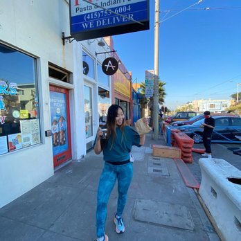 Andytown Coffee Roasters - I'm the happiest with my cup of Andytown almond milk cuppucino and corn jalapeno muffin - Coffee Roasteries Near Me - San Francisco, California