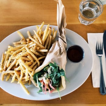 Kentro Greek Kitchen - Lamb pita with fries. - Greek Near Me - Fullerton, California Kentro Greek Kitchen - Lamb pita with fries. - Greek Near Me - Fullerton, California