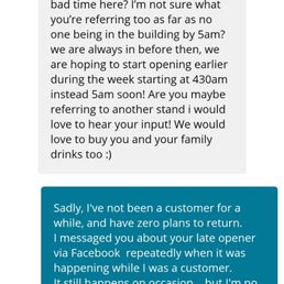 Owner reaches out and shows her true colors.