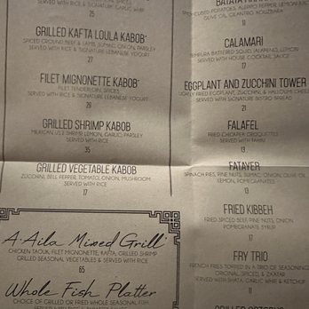 Pine Bistro - Menu as of Sept 2023 - Mediterranean Near Me - Enterprise, Nevada