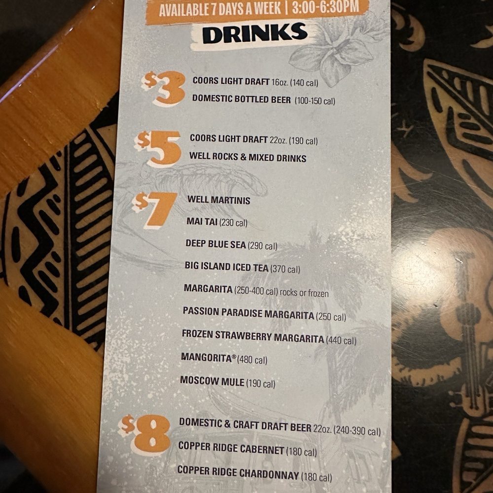 New happy hour menu and new Happy hour drink menu New happy hour menu and new Happy hour drink menu