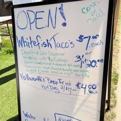 Captain Matt's Whitefish Tacos - Menu