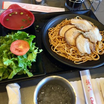 Red Flame - Char siu garlic noodles with soup and salad - Hot Pot Near Me - Westminster, California