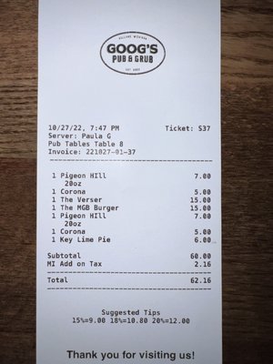 Goog's Pub & Grub by null
