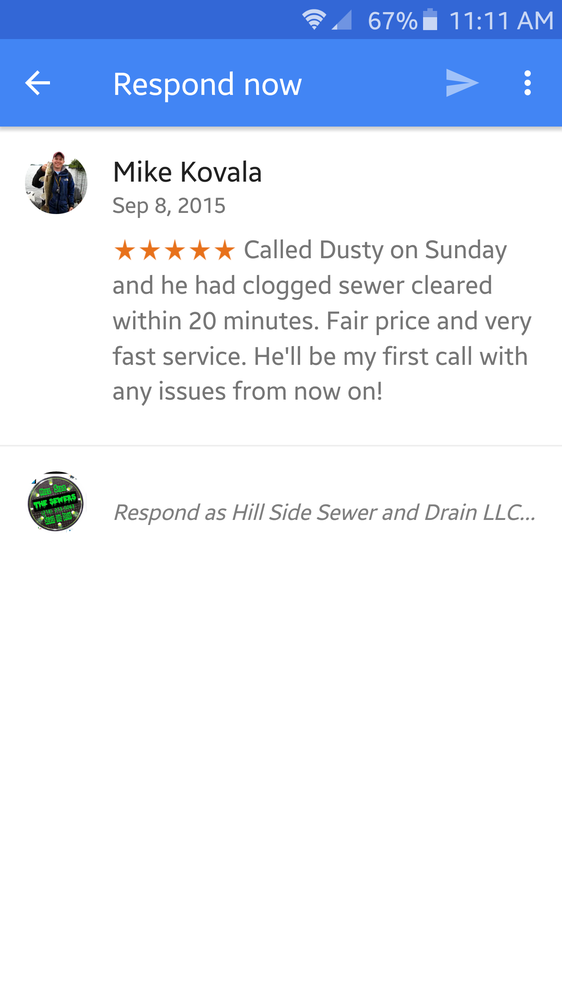 Slide of Hill Side Sewer & Drain
