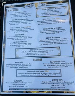 Menu photo 5 The Dublin Pub Dayton, OH