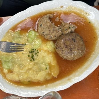 Oktoberfest - Bavarian Meatballs with Potato Salad - Fun Fair Near Me - Munich, BY Oktoberfest - Bavarian Meatballs with Potato Salad - Fun Fair Near Me - Munich, BY