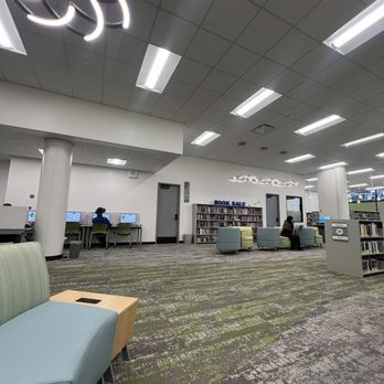 OC Public Library - Brea Branch - Computer and another seating area with table - Libraries Near Me - Brea, California