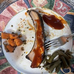 Pop's Smoke Shack - Meaty baby backs with spicy peach bbq sauce