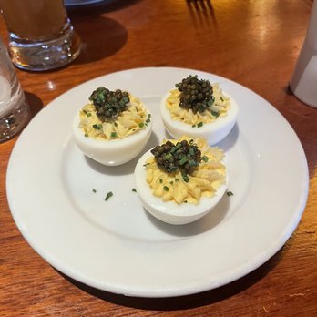 Lure Fishbar - Deviled Eggs Dinner with Caviar - Seafood Near Me - New York, New York Lure Fishbar - Deviled Eggs Dinner with Caviar - Seafood Near Me - New York, New York