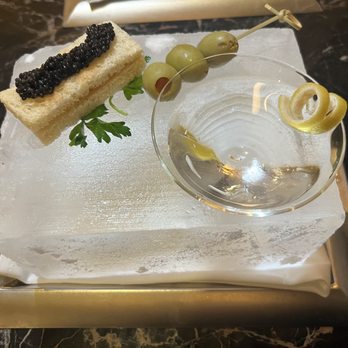 Petrossian Bar - Bellagio Martini with caviar martini - Lounges Near Me - Las Vegas, Nevada