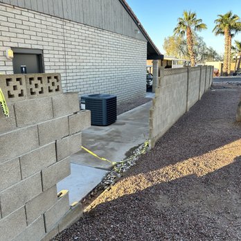 Sunny Crest Mobile Home Park - Wall that was struck and sits in disrepair. - Mobile Home Parks Near Me - Mesa, Arizona Sunny Crest Mobile Home Park - Wall that was struck and sits in disrepair. - Mobile Home Parks Near Me - Mesa, Arizona