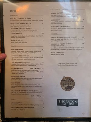 Menu photo 5 Thornton Distilling Thornton, IL