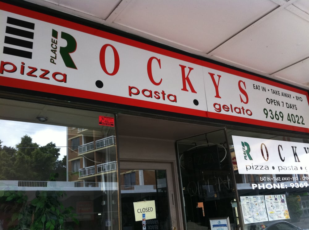 ROCKY’S PIZZA PLACE Updated May 2024 46 Bronte Rd, Bondi Junction