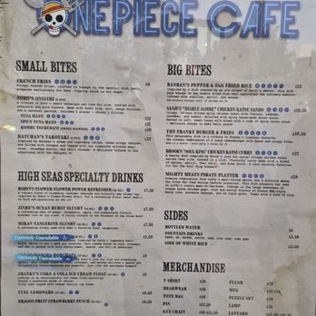 One Piece Cafe - Menu - Themed Cafes Near Me - Los Angeles, California One Piece Cafe - Menu - Themed Cafes Near Me - Los Angeles, California