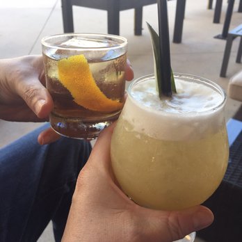 Batch New Southern Kitchen - Toasted pineapple mai tai and Classic old fashion - New American Near Me - Delray Beach, Florida