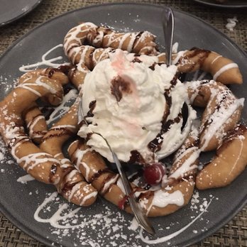 Sidecar Social - Funnel cake with ice cream - Sports Bars Near Me - Addison, Texas Sidecar Social - Funnel cake with ice cream - Sports Bars Near Me - Addison, Texas