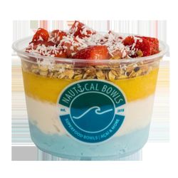 Nautical Bowls - Paddle Bowl: Blue Majik/Coconut/Mango/Granola/Strawberries/Honey/Coconut Flakes