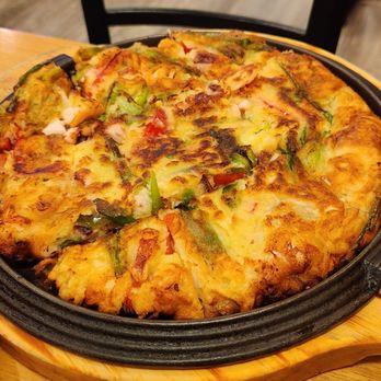Roll House - Haemul pajeon (korean seafood scallion pancake) - Korean Near Me - Santa Clara, California Roll House - Haemul pajeon (korean seafood scallion pancake) - Korean Near Me - Santa Clara, California