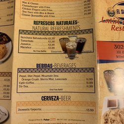 El Salvadoreno - Menu Page 6