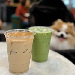 Playback Coffee - Decaf Iced Maple Spice Latte ($8) + Matcha Latte w/ extra shot ($9)