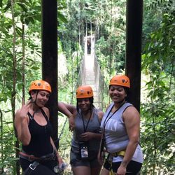 Real PR Tours - Our guest enjoying zip lining in the mountains of PR.