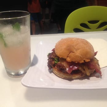 Burger Lounge - My Lounge Burger and my Lavendar Mint Lemonade. - Burgers Near Me - Costa Mesa, California