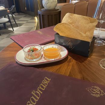 Casa Brasa - Complimentary homemade tostado and salsa - Bars Near Me - Dallas, Texas