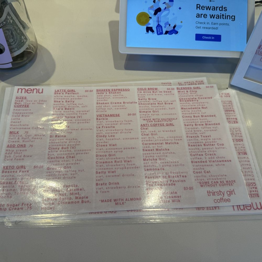 Thirsty Girl Coffee - Menu - Coffee & Tea Near Me - Montclair, California Thirsty Girl Coffee - Menu - Coffee & Tea Near Me - Montclair, California