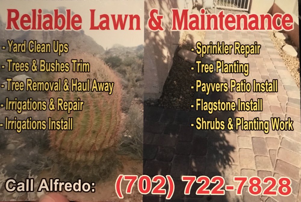 RELIABLE LAWN & MAINTENANCE Las Vegas, Nevada Irrigation Phone
