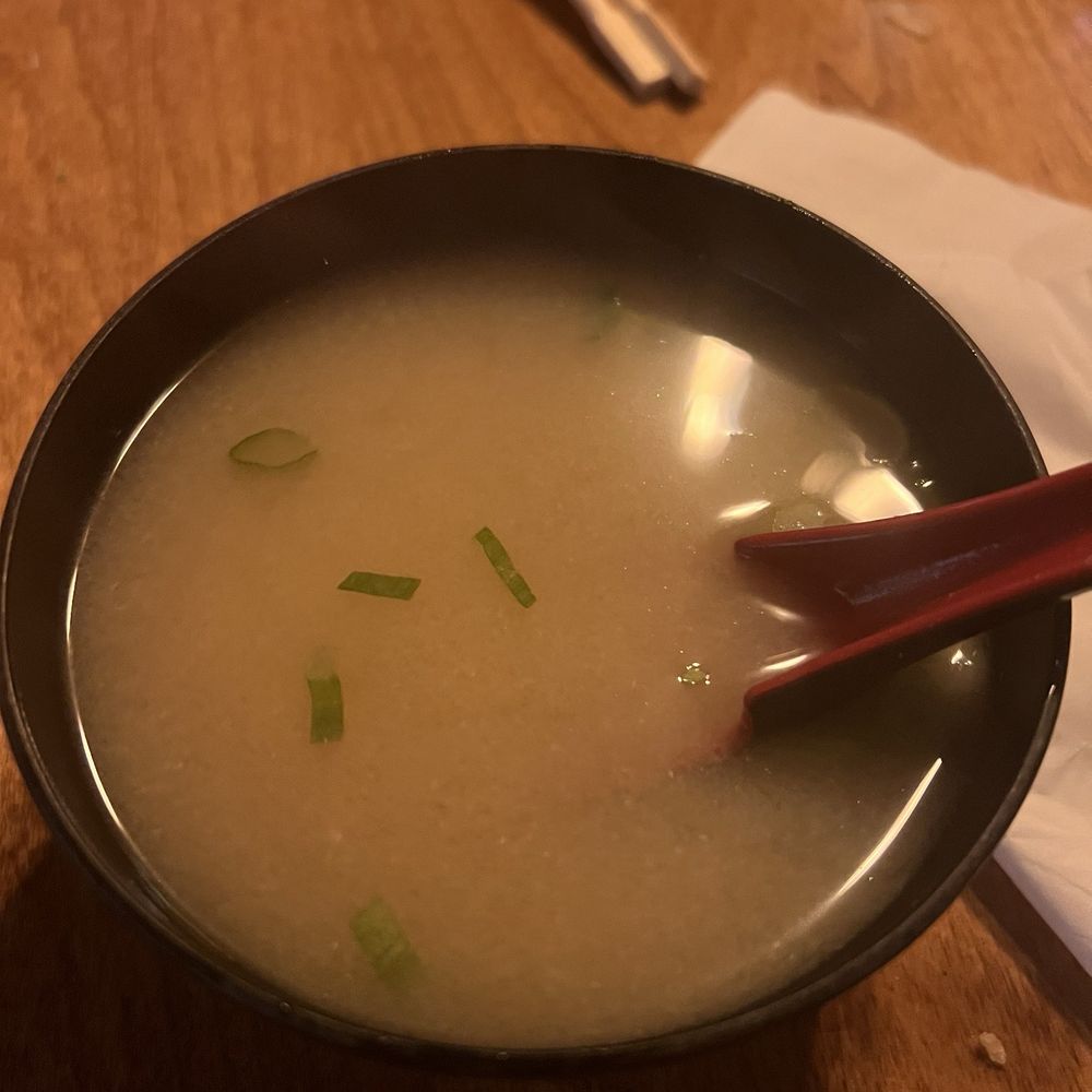 Ebi Sushi Bar - Miso soup-- not too salty, and good flavor! - Sushi Bars Near Me - Somerville, Massachusetts Ebi Sushi Bar - Miso soup-- not too salty, and good flavor! - Sushi Bars Near Me - Somerville, Massachusetts