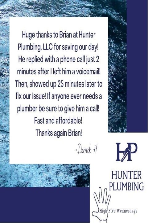 Slide of Hunter Plumbing