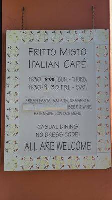 Menu photo 2 Fritto Misto Hermosa Beach, CA