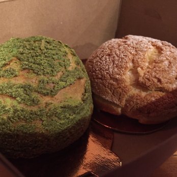 Bibble & Sip - Left to right: Matcha cream puff and Earl Grey cream puff. I am #TeamMatcha. - Coffee & Tea Near Me - New York, New York Bibble & Sip - Left to right: Matcha cream puff and Earl Grey cream puff. I am #TeamMatcha. - Coffee & Tea Near Me - New York, New York